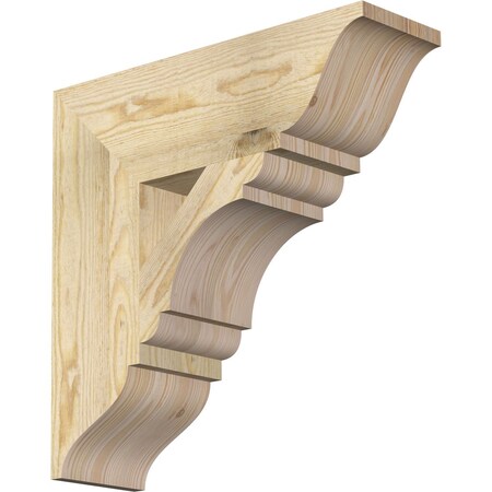 Ekena Millwork Olympic Traditional Rough Sawn Bracket, Douglas Fir, 6"W x 20"D x 20"H BKT06X20X20OLY01RDF